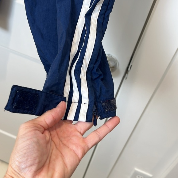 Adidas men’s Blue Jogger track pants with White Stripes size large. - Picture 5 of 12